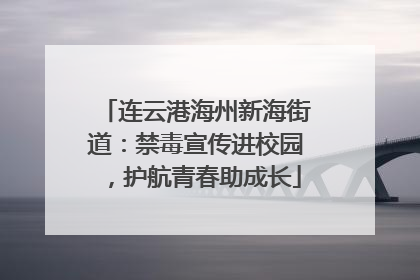 连云港海州新海街道：禁毒宣传进校园，护航青春助成长