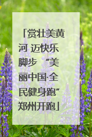 赏壮美黄河 迈快乐脚步 “美丽中国·全民健身跑”郑州开跑