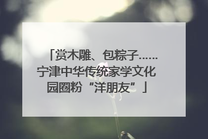 赏木雕、包粽子……宁津中华传统家学文化园圈粉“洋朋友”