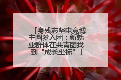 身残志坚电竞博主圆梦入团：新就业群体在共青团找到“成长坐标”