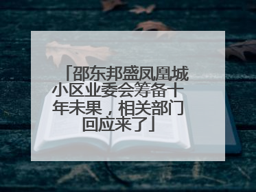 邵东邦盛凤凰城小区业委会筹备十年未果，相关部门回应来了