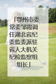 鄂州市委常委邹霞调任湖北省纪委监委派驻省人大机关纪检监察组组长