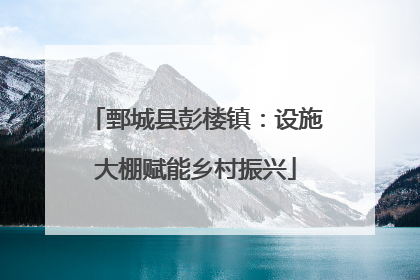 鄄城县彭楼镇：设施大棚赋能乡村振兴