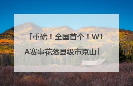 重磅！全国首个！WTA赛事花落县级市京山