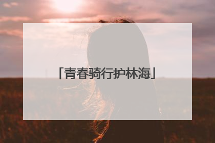 青春骑行护林海