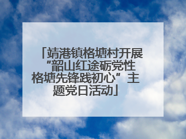 靖港镇格塘村开展“韶山红途砺党性 格塘先锋践初心”主题党日活动