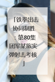 铁拳出击 协同制胜：第80集团军某旅实弹射击考核