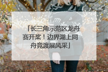 长三角示范区龙舟赛开桨！边界湖上同舟竞渡展风采