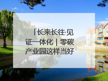 长来长往·见证一体化｜零碳产业园这样当好“碳”路先锋