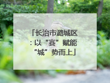 长治市潞城区：以“赛”赋能“城”势而上