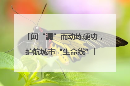 闻“漏”而动练硬功，护航城市“生命线”