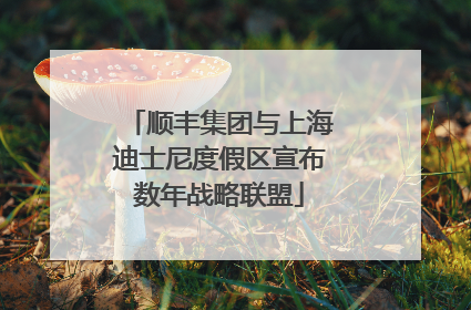 顺丰集团与上海迪士尼度假区宣布数年战略联盟