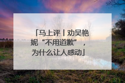 马上评丨劝吴艳妮“不用道歉”，为什么让人感动