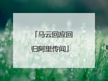 马云回应回归阿里传闻