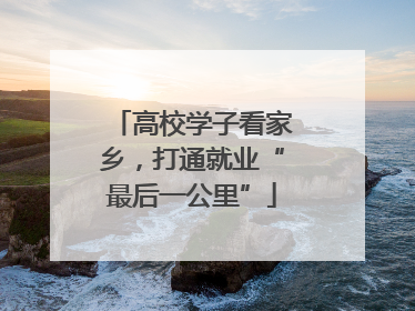 高校学子看家乡，打通就业“最后一公里”