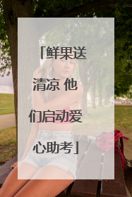 鲜果送清凉 他们启动爱心助考