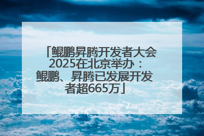 鲲鹏昇腾开发者大会2025在北京举办：鲲鹏、昇腾已发展开发者超665万