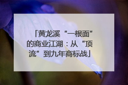 黄龙溪“一根面”的商业江湖：从“顶流”到九年商标战