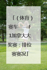 （体育）赛车——F1加拿大大奖赛：排位赛赛况