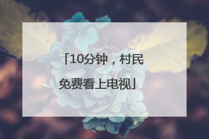 10分钟，村民免费看上电视