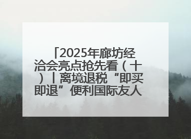 2025年廊坊经洽会亮点抢先看（十）丨离境退税“即买即退”便利国际友人“买买买”