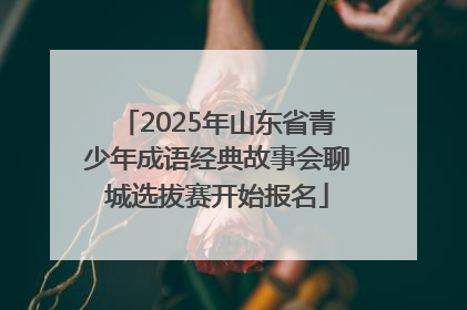 2025年山东省青少年成语经典故事会聊城选拔赛开始报名
