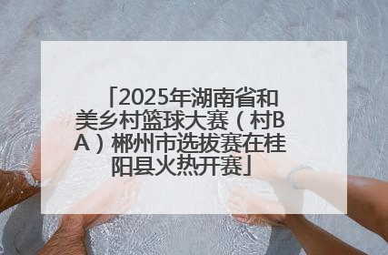 2025年湖南省和美乡村篮球大赛（村BA）郴州市选拔赛在桂阳县火热开赛