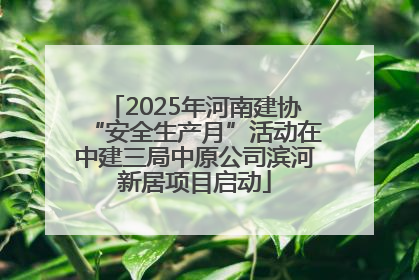 2025年河南建协“安全生产月”活动在中建三局中原公司滨河新居项目启动
