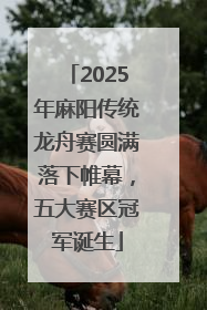 2025年麻阳传统龙舟赛圆满落下帷幕，五大赛区冠军诞生