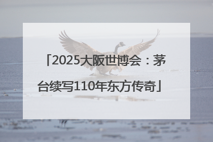 2025大阪世博会：茅台续写110年东方传奇