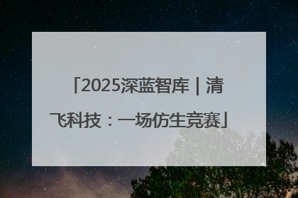 2025深蓝智库｜清飞科技：一场仿生竞赛