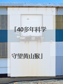 40多年科学守望黄山猴