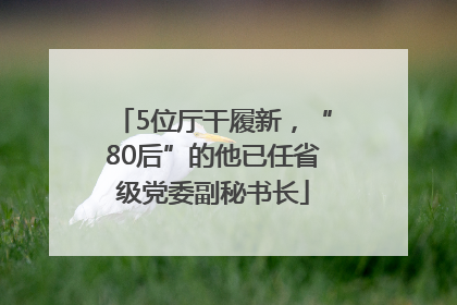 5位厅干履新，“80后”的他已任省级党委副秘书长