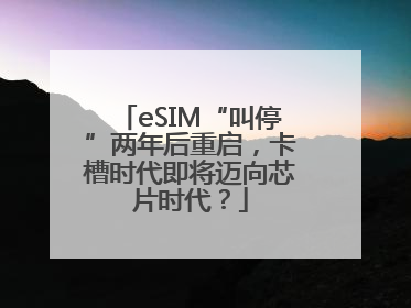eSIM“叫停”两年后重启，卡槽时代即将迈向芯片时代？