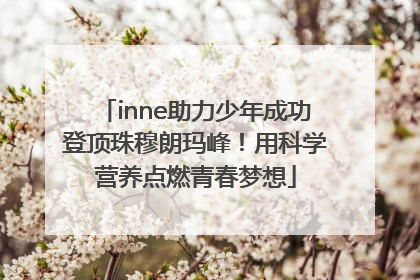 inne助力少年成功登顶珠穆朗玛峰！用科学营养点燃青春梦想